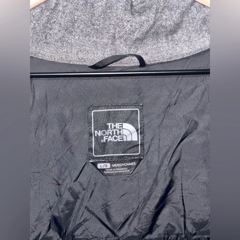 The North Face Zip Up Vest Stand Up Collar Wool Blend Black/Grey Size Large